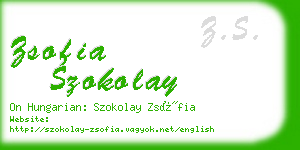 zsofia szokolay business card